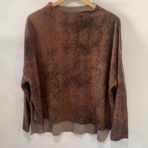 Pilcro Womens Pullover Dolman Cashmere Long Sleeve Sweater Brown Size Medium
